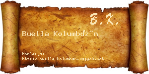 Buella Kolumbán névjegykártya